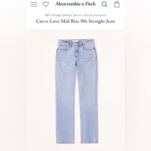 Abercrombie mid rise straight jean